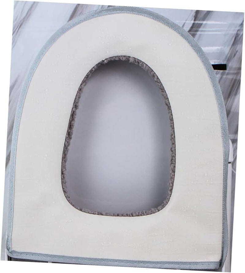 غطاء مقعد مرحاض عالمي ناعم ودافئ وسادة سميكة للشتاء مقعد مرحاض قياسي - Image 4